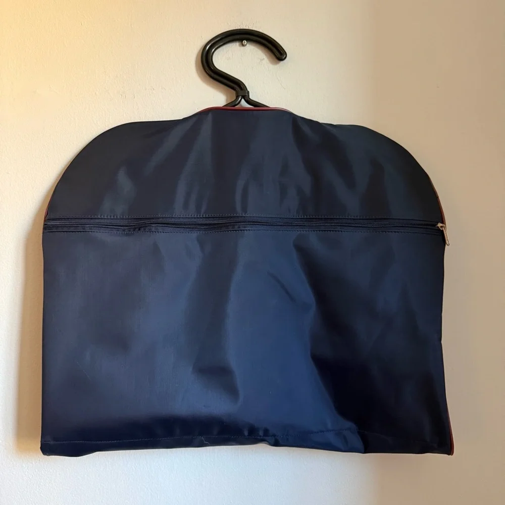 American Tourister Garment Bag Hanging Travel Suit Dress Cover Navy Blue